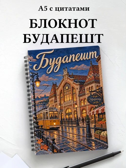 Блокнот Будапешт с мотивирующими цитатами