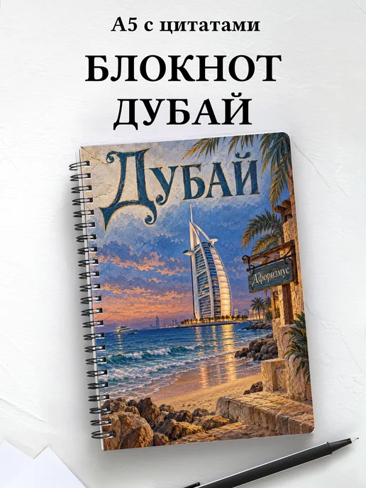 Блокнот Дубай с мотивирующими цитатами