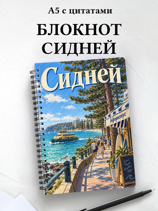 Блокнот Сидней с мотивирующими цитатами