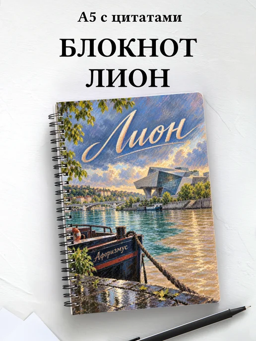Блокнот Лион с мотивирующими цитатами