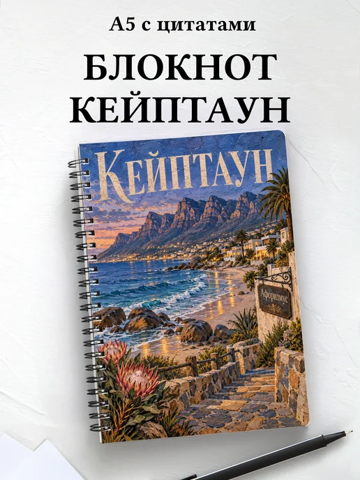 Блокнот Кейптаун с мотивирующими цитатами