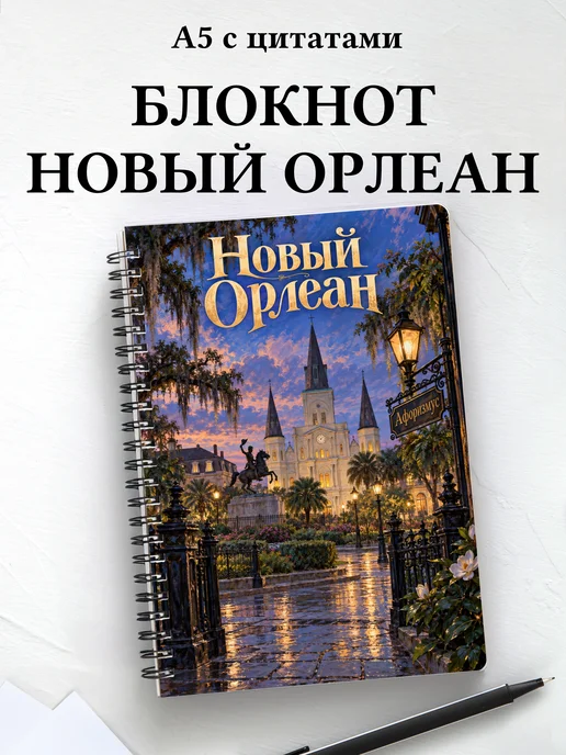 Блокнот Новый Орлеан с мотивирующими цитатами