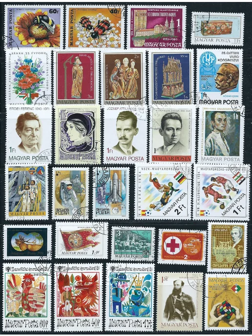 Почтовые марки Венгрии, 100 шт, фото 4