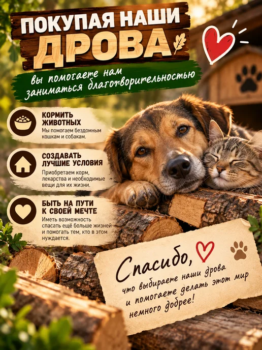 Дрова дубовые сухие 50л, 50 л, фото 2