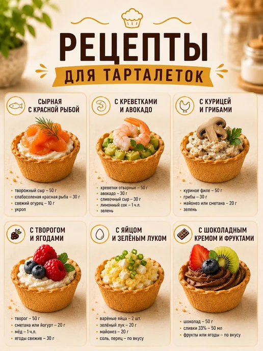 Песочные тарталетки для закусок, 24 шт, 96 г, 24 шт, 96 г, фото 7