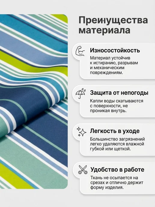 Ткань Оксфорд 600D WR, сине-голубой принт, 1,5×1 м, 1.5x1 м, 1 м, фото 3