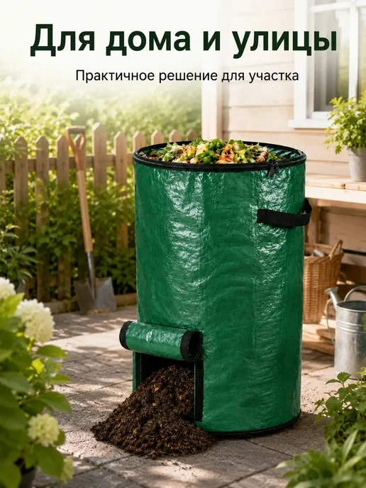 Компостер-мешок 127 л, 45×80 см, 45x80 см, 127 л, фото 3
