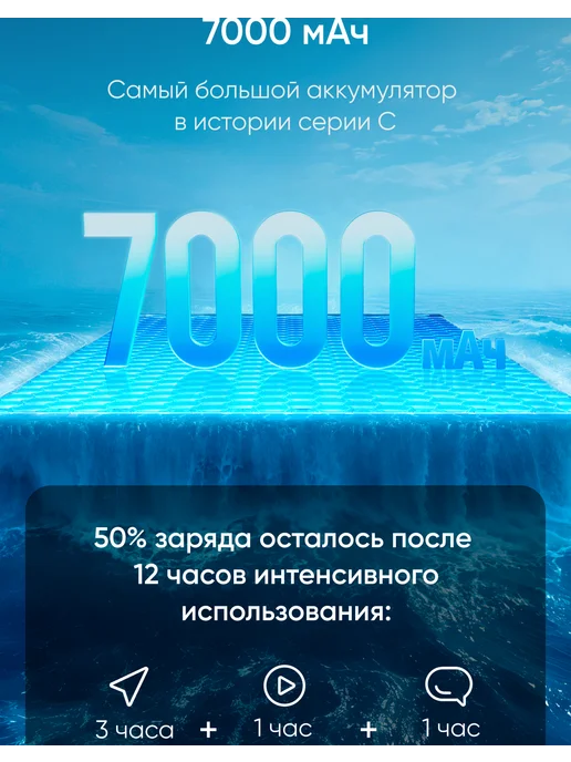Смартфон realme C85 6/128 ГБ, синий, фото 7