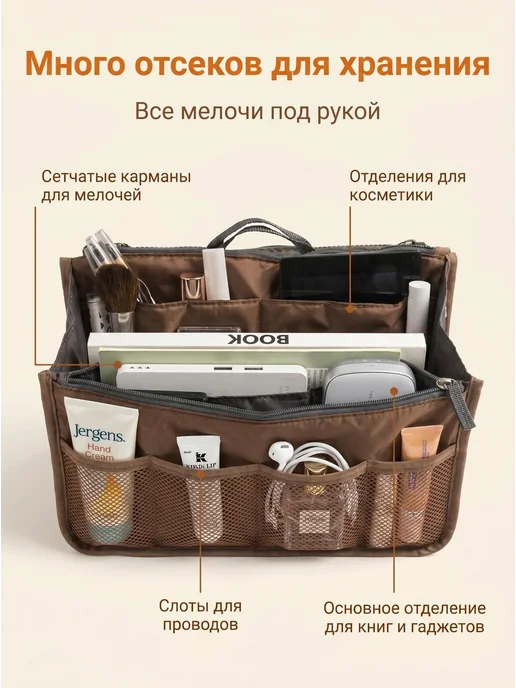 Аксессуары для сумки, рюкзака, коричневый, фото 2