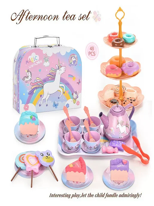 Нет бренда Игровой набор для чаепития, кошка, 46 предметов, 46 шт, фото 2