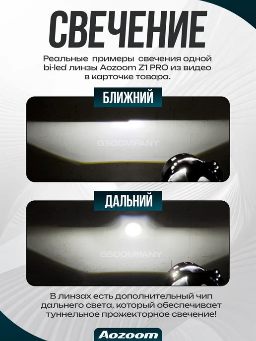 AoZoom Билед линзы Z1 Pro для Honda CBR600F 2011-2013, 2 шт, фото 2