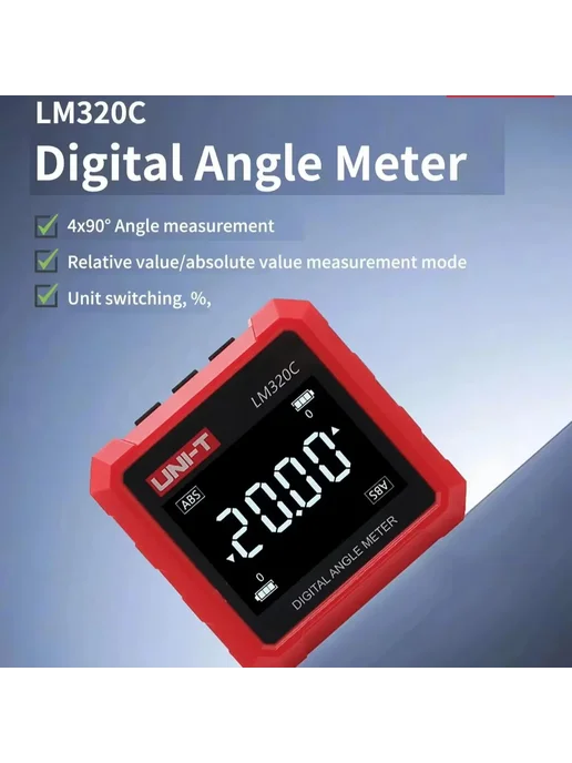 uni-t Цифровой инклинометр LM320D No Laser, LM320E LM320F Портативный лазерный, фото 5