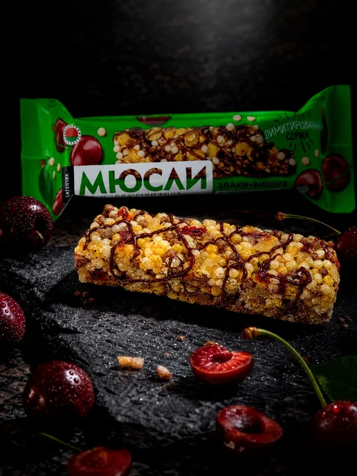 КФ Спартак Батончик-мюсли "Злаки вишня-ананас", 33г×19шт, 33 г, 19 шт, фото 4