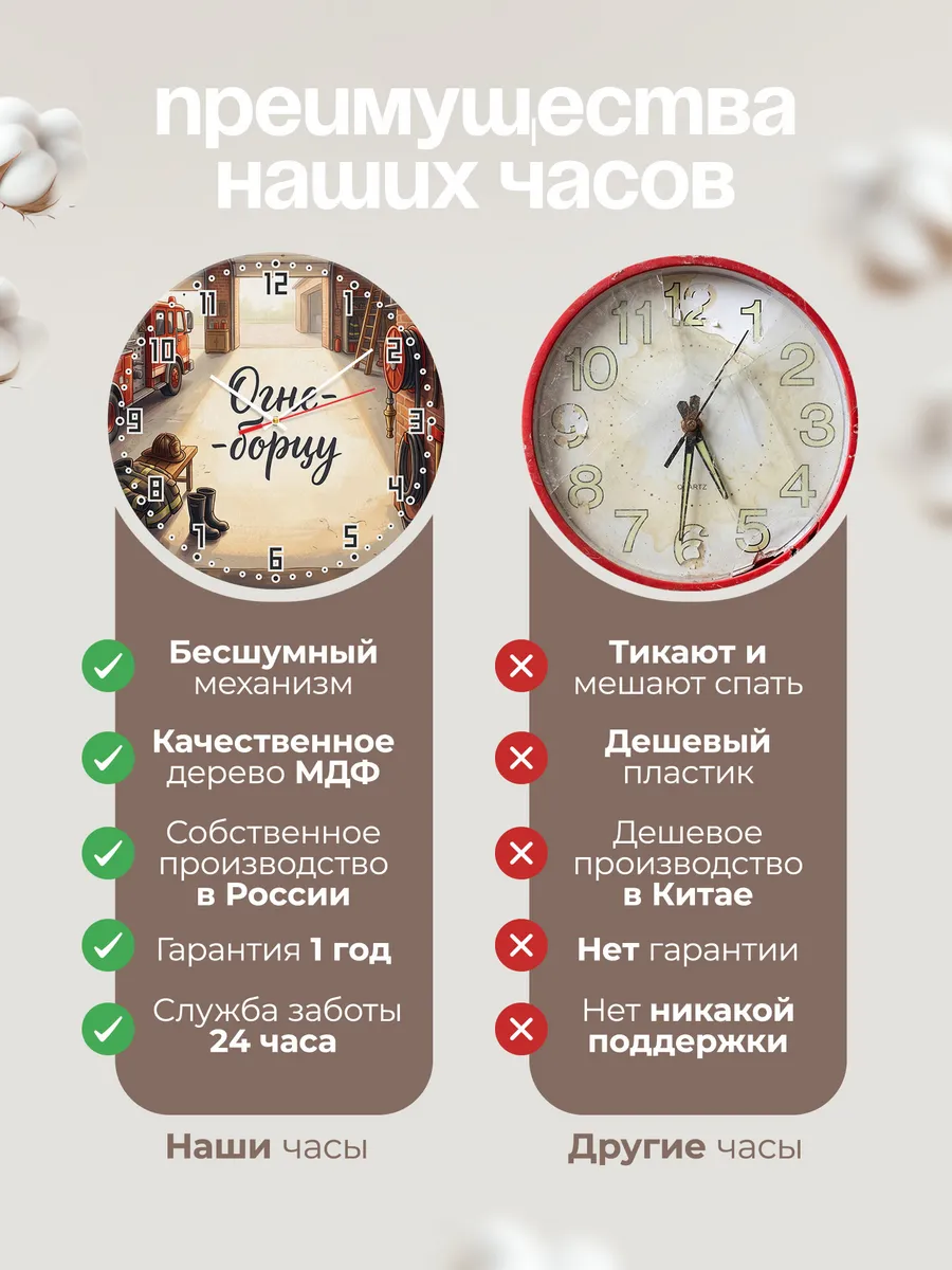 Часы настенные Огнеборцу подарок пожарному 33 см — фото 10
