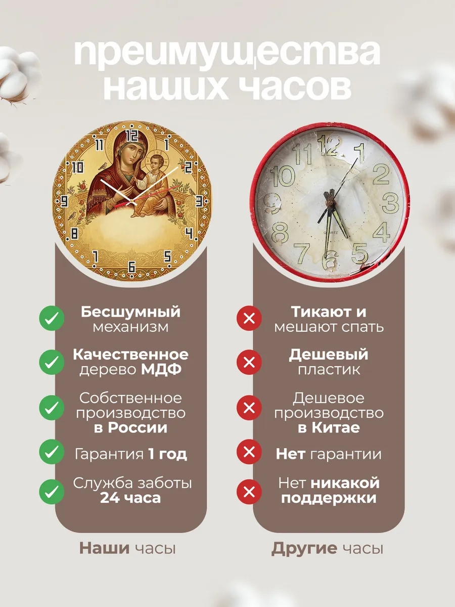 Часы настенные бесшумные Скоропослушница 33 см — фото 10