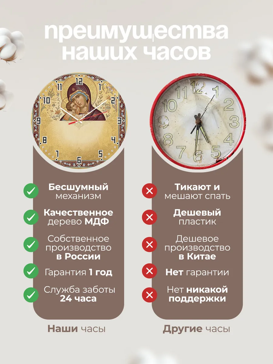Часы настенные бесшумные Взыскание Погибших 33 см — фото 10