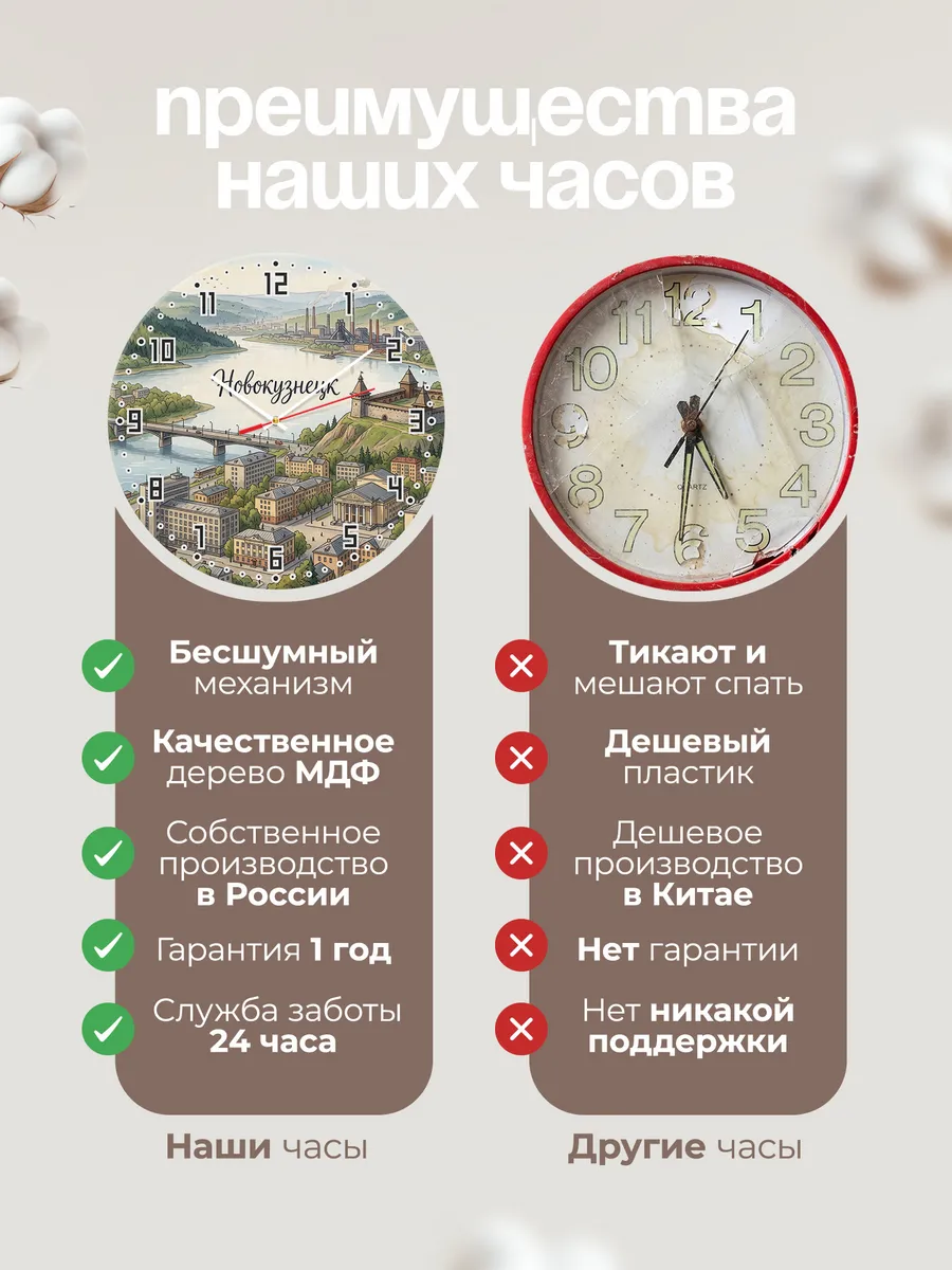 Часы настенные бесшумные Новокузнецк 33 см — фото 10