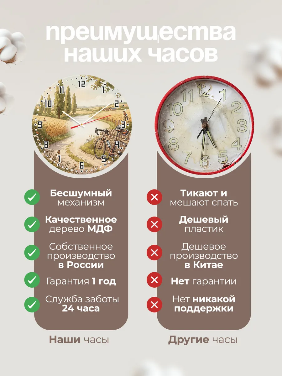 Часы настенные бесшумные Велоспорт велосипедисту 33 см — фото 10
