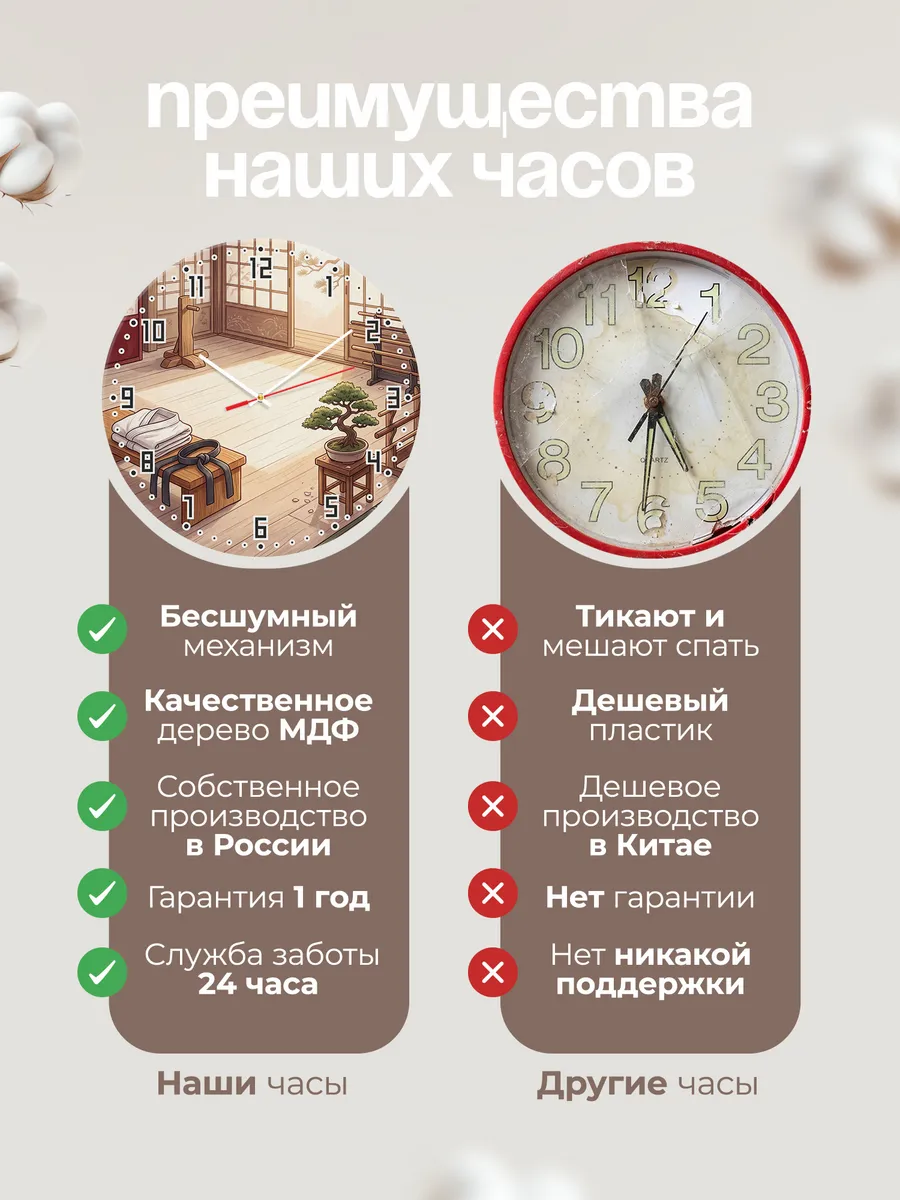 Часы настенные бесшумные Каратэ подарок Тренеру 33 см — фото 10
