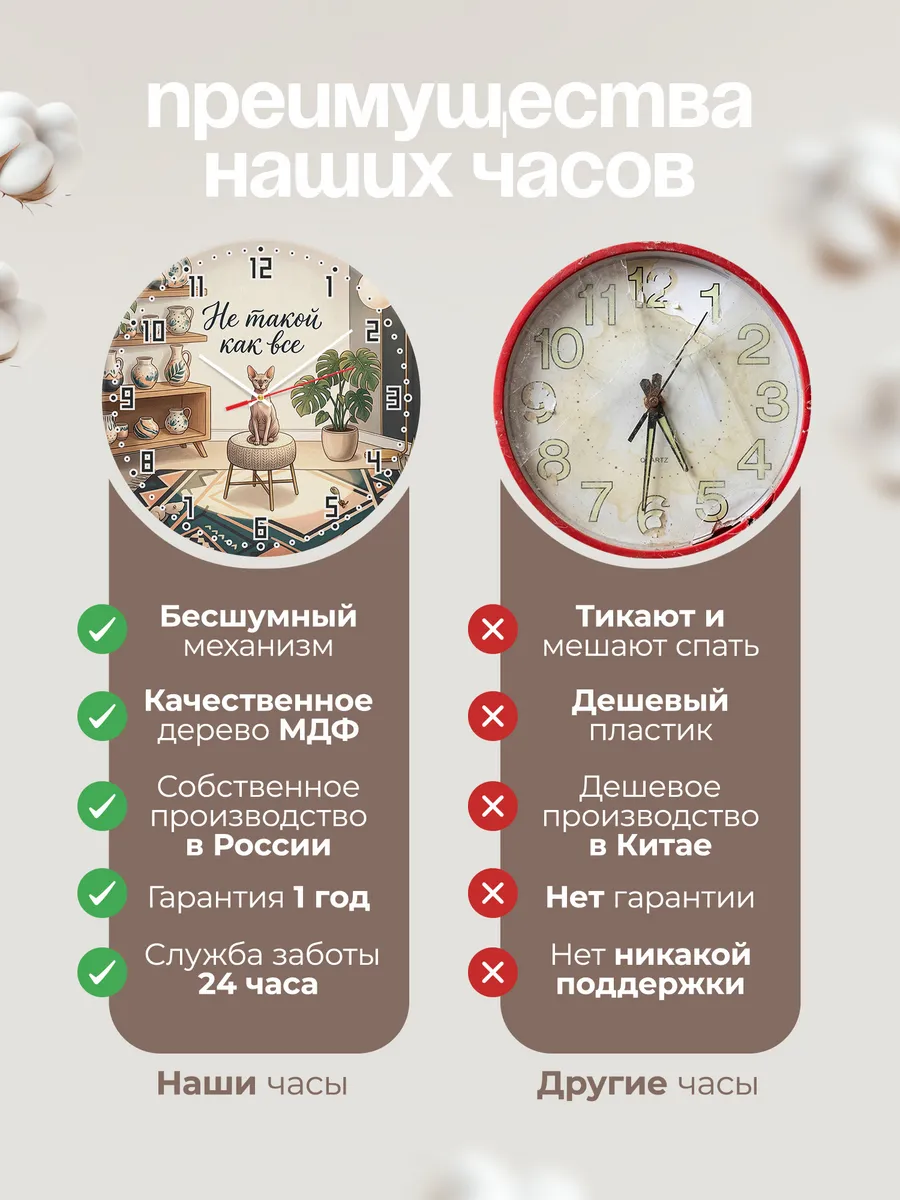 Часы настенные бесшумные Не такой как все подарок мужу 33 см — фото 10