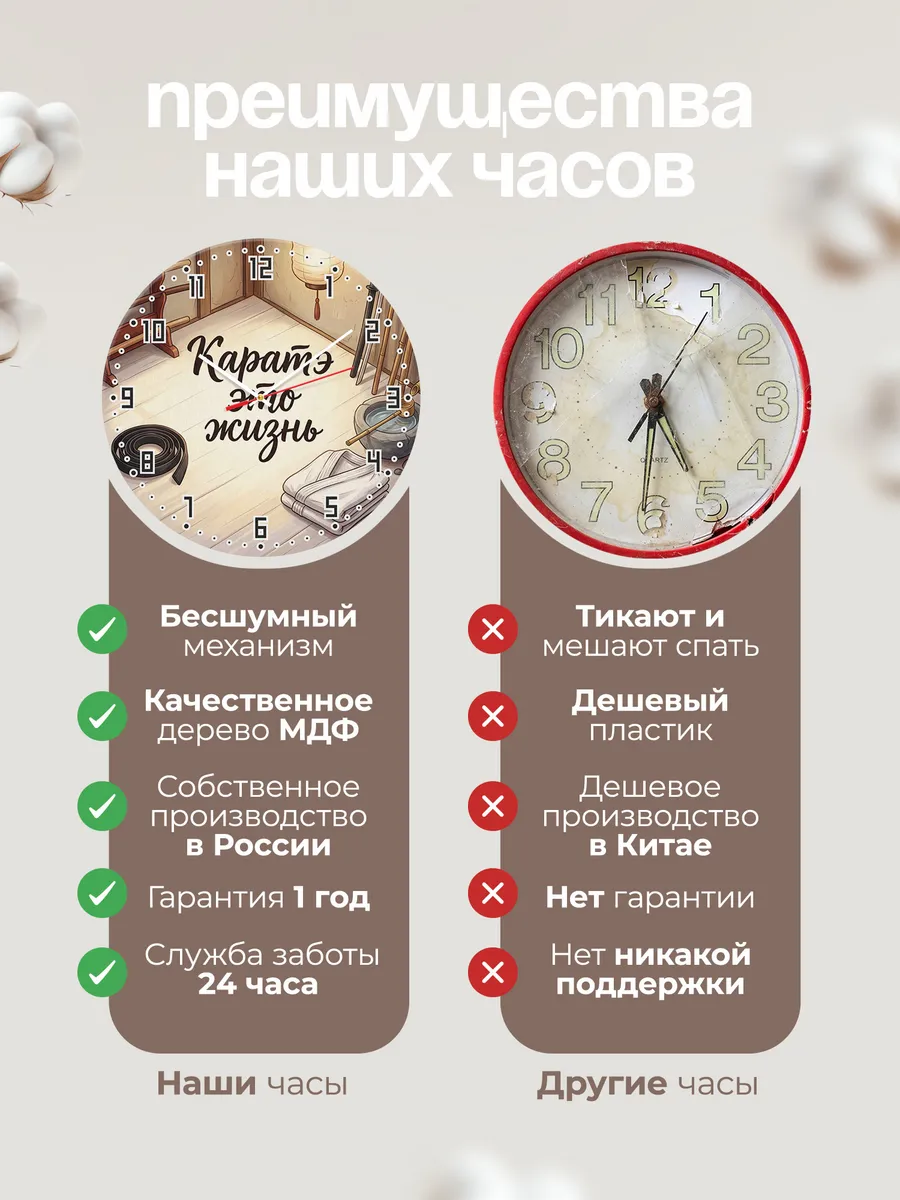 Часы настенные бесшумные Каратэ это жизнь тренеру 33 см — фото 10