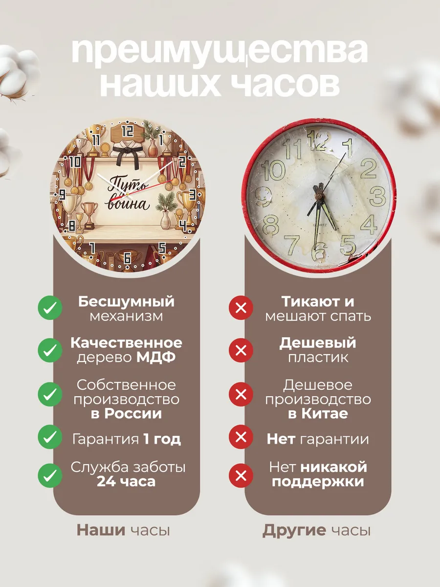 Часы настенные бесшумные Путь воина Каратэ сенсею 33 см — фото 10