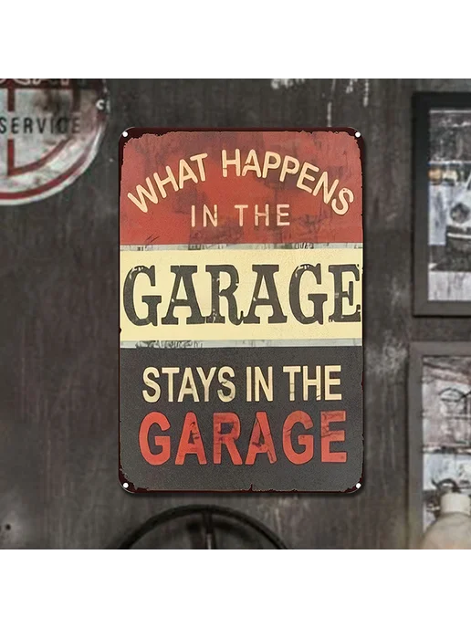 Винтажный металлический постер Garage, 30x40см, декор для ба, 30x40 см, фото 3