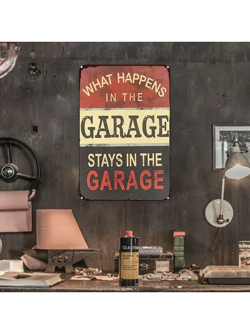 Винтажный металлический постер Garage, 30x40см, декор для ба, 30x40 см, фото 4