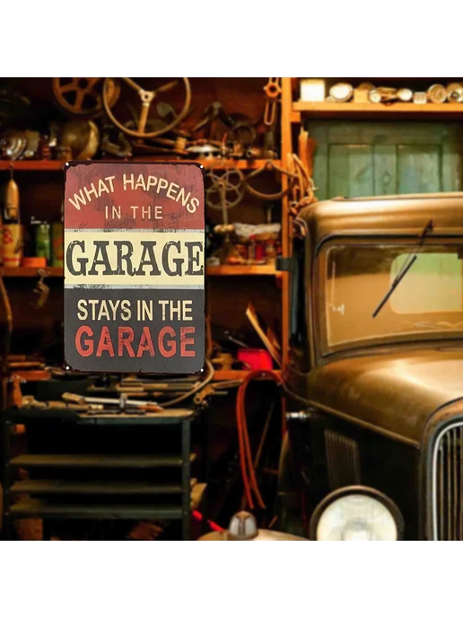 Винтажный металлический постер Garage, 30x40см, декор для ба, 30x40 см, фото 5