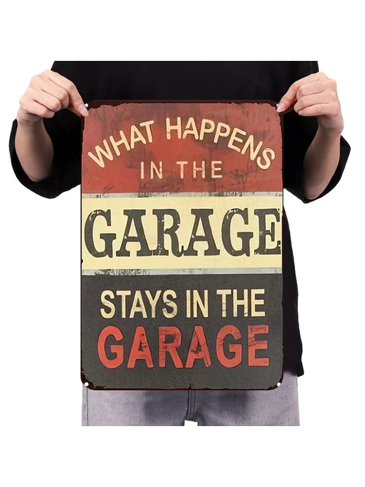 Винтажный металлический постер Garage, 30x40см, декор для ба, 30x40 см, фото 6