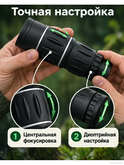 Монокуляр 16-кратный, объектив 41 мм, IP65, черный, фото 4