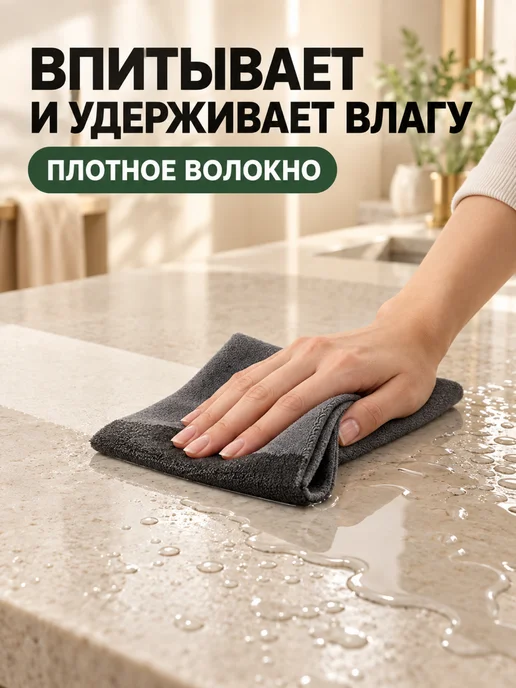 ViGrande Умные корейские салфетки для уборки без разводов, 5 шт, 10 шт, фото 6