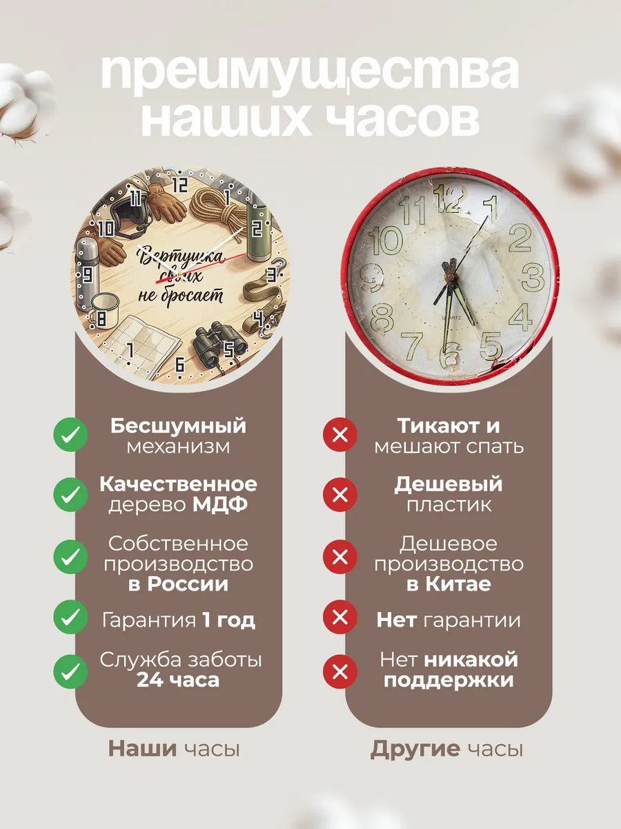 Часы настенные бесшумные Пилоту вертолёта подарок 33 см — фото 10