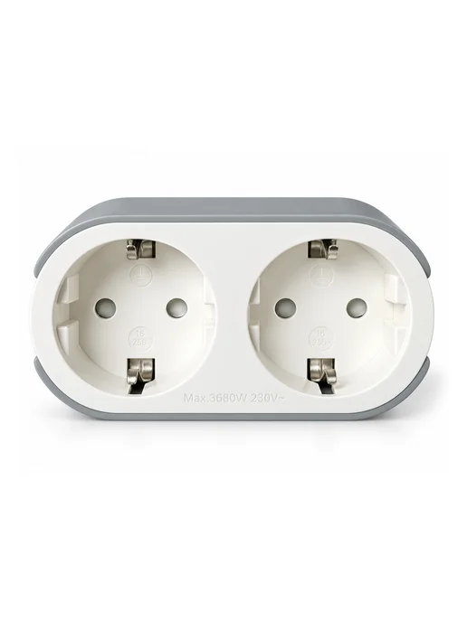 DEKRON Двойник для розетки с заземлением и шторками 16А, 230V, белый, фото 8