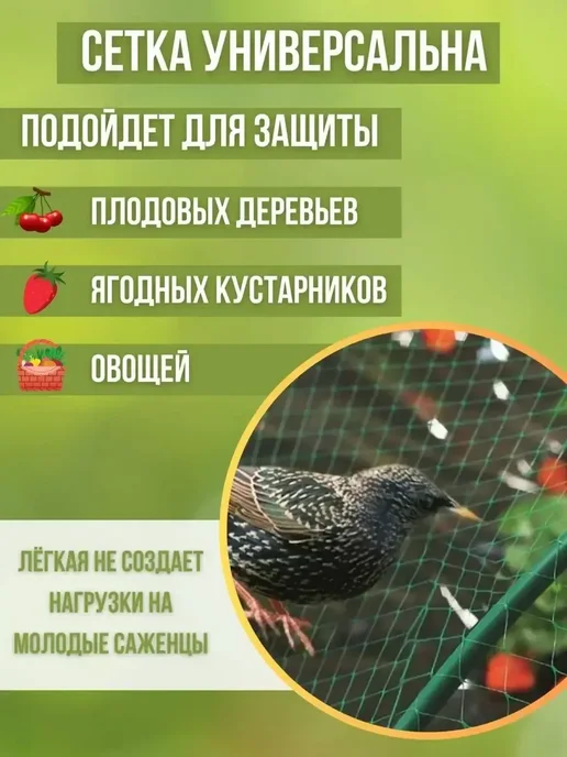 сетка от птиц 2х10 м, 4x10 м, фото 2