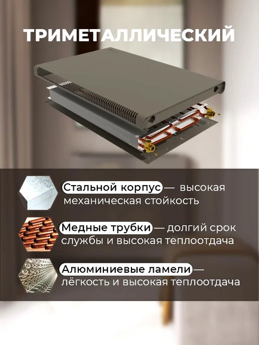 SERENO Радиатор отопления нижнее левое подключение, белый, фото 4