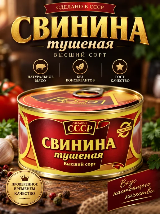 СССР Консервы Свинина тушеная, вариант