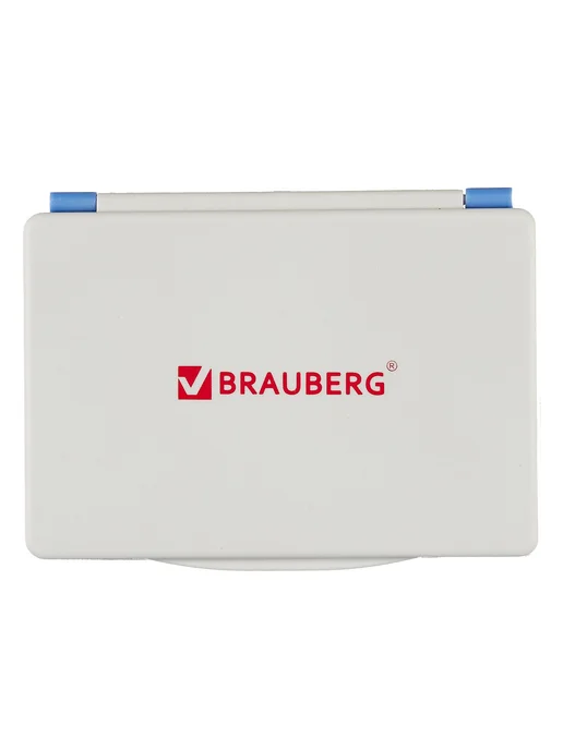 Brauberg Штемпельная подушка синяя, 105X65мм, пластик, синий, фото 3