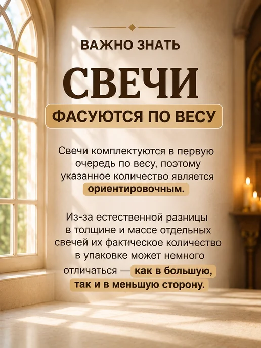 Свечи церковные восковые №100 100 шт, 100 шт, фото 7