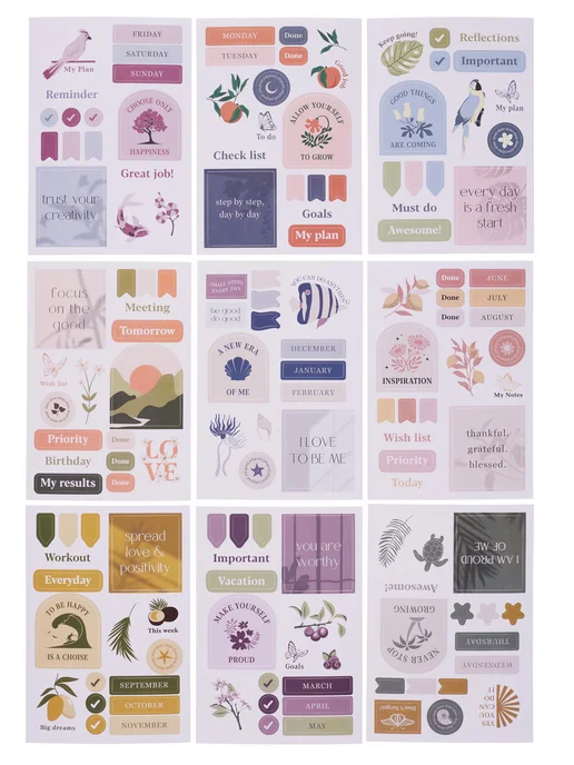 Нет бренда Стикеры «Stickers», 105 х 150 мм, 9 листов, Be Smart, 105x150 мм, фото 2
