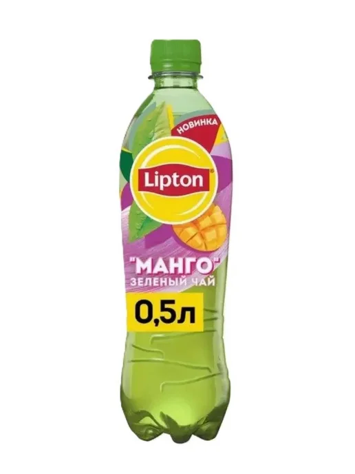 Lipton Холодный чай зеленый со вкусом манго, 500 мл, 12 шт, 500 мл, 12 шт, фото 2
