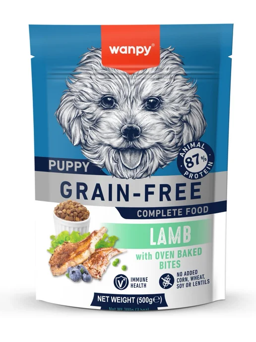 Сухой корм wanpy Dog для собак, беззерновой, щенки, ягненок, 0,5 кг, фото 7