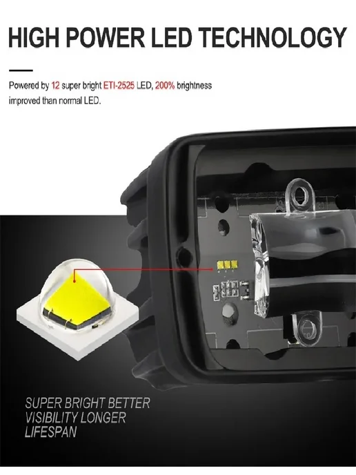 Мини LED-фара белый противотуманный свет для авто, белый, фото 3