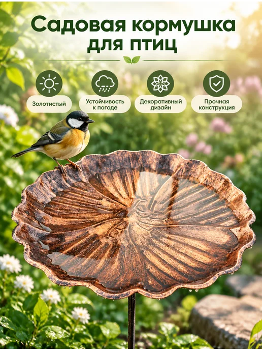 Кормушка-поилка для птиц на дачу, вариант, фото 7