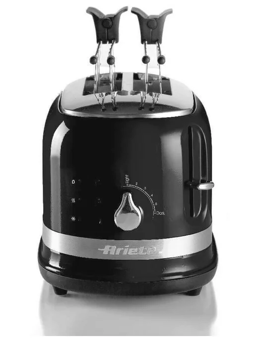 ARIETE Тостер для хлеба Moderna Line, с поддоном и щипцами, черный, фото 2