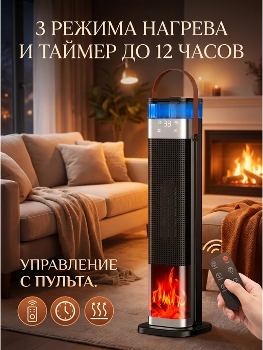 Обогреватель для дома, черный, фото 5