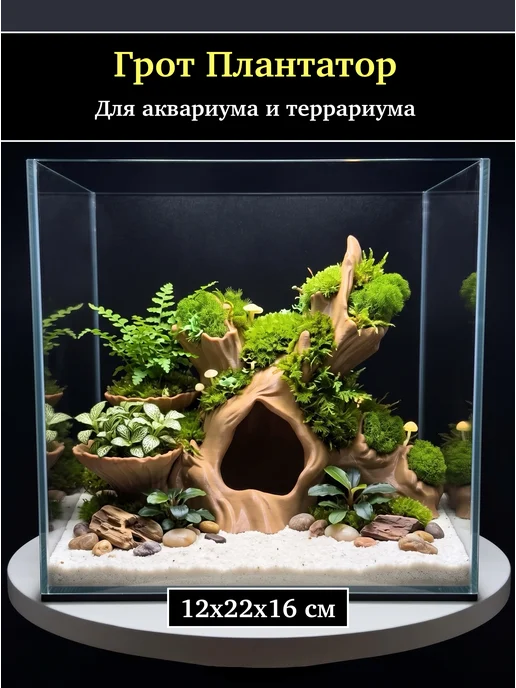 Грот Плантатор для аквариума и террариума, вариант