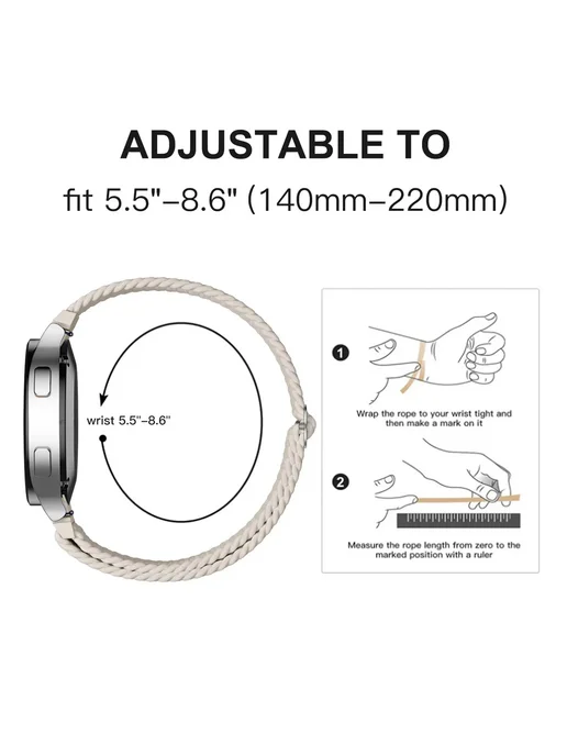 CAOWTAN Ремешок для Samsung Galaxy Watch 7 6 5 22мм, Синий, синий, фото 7