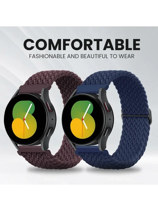 CAOWTAN Бордовый нейлоновый ремешок 20 мм для Samsung Galaxy Watch и, красный, фото 4