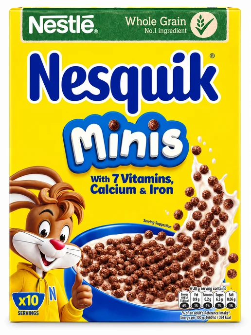 Nestle / Нестле Хлопья готовый сухой завтрак Nesquik Minis, вариант, фото 3